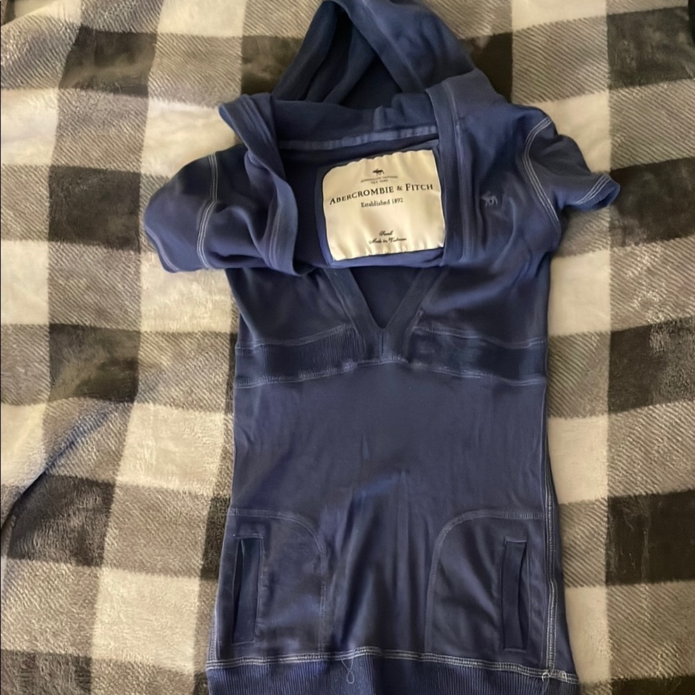 Abercrombie & Fitch Blue Hoodie Top  XS-S